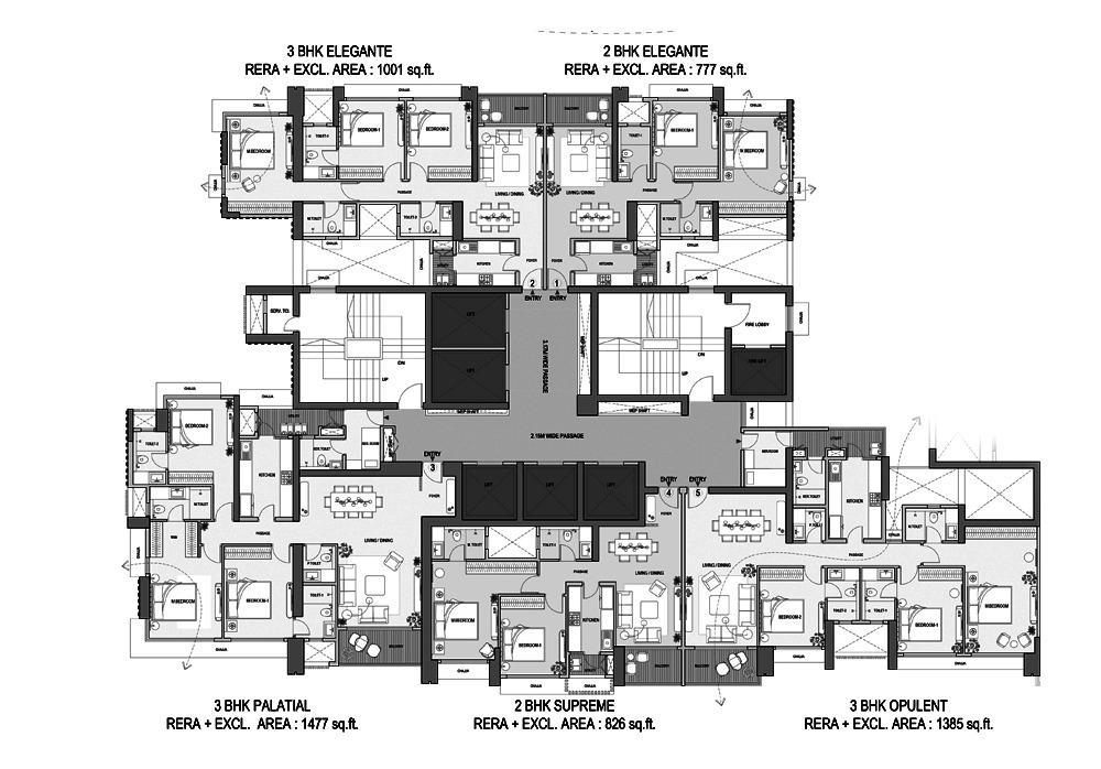3 BHK - Palatial